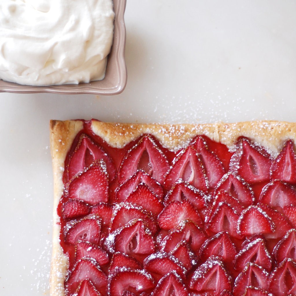 American Puff Pastry Strawberry Tart Dessert