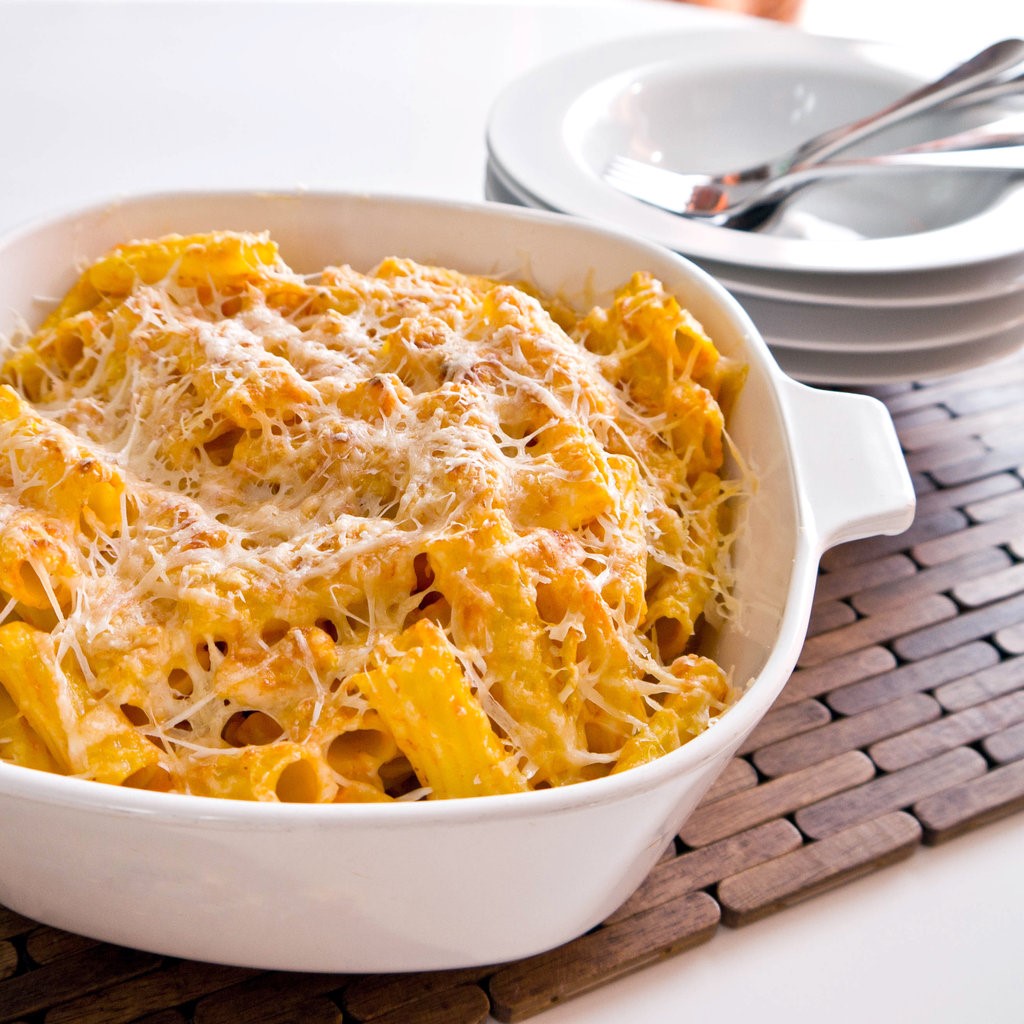 American Taste of Fall Pumpkin Parmesan Pasta Bake Appetizer