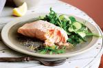 French Poached Salmon With Cured Zucchini Salad Recipe Appetizer