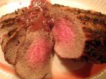 Australian Grilled Peppercorncrusted Roast Beef With Port Wine Sauce Appetizer