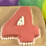 Australian Children Birthday Cake as a Number Dessert
