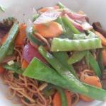 Australian Fried Noodles with Beef Steak BBQ Grill