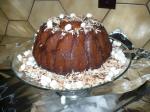 Australian Coconut Sour Cream Bundt Cake With Sugar Icing and Marshmallows Appetizer