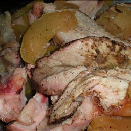 Australian Roasted Pork Loin with Apples and Cinnamon BBQ Grill