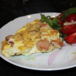 Australian Omelet with Sausages Appetizer