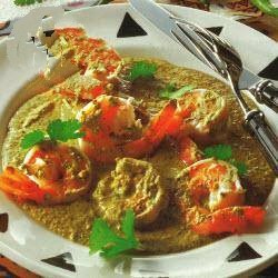 Mexican Shrimps in Pumpkin Seed Sauce Dinner