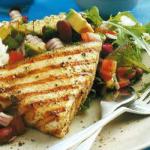 Mexican Sword Fish Steaks with Mexican Salad Dinner