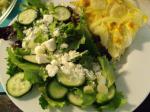 Canadian Mesclun Salad With Cucumber and Feta Appetizer