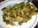 Indian Spicy Mushrooms With Ginger and Chilies Dinner