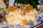 American Chicken and Cheese Risotto With Caramelized Apricot Topping Appetizer