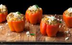 American Stuffed Red Bell Peppers with Ground Chicken Recipe Appetizer