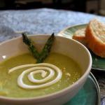 French Grilled Asparagus Soup Appetizer