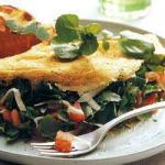 French Omelet with Watercress Gruyere and Tomato Appetizer
