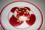 Australian Ww Panna Cotta With Strawberry Sauce and Pine Nuts Drink