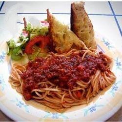 American Bolognese Sauce for Spaguettis Appetizer