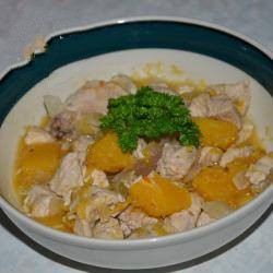 American Chicken with Apples in White Wine Appetizer