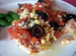 American Mediterranean Salmon Fillets Baked in Foil Dinner