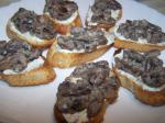 British Brandy Creamed Mushrooms on Herby Cheese Toast Appetizer