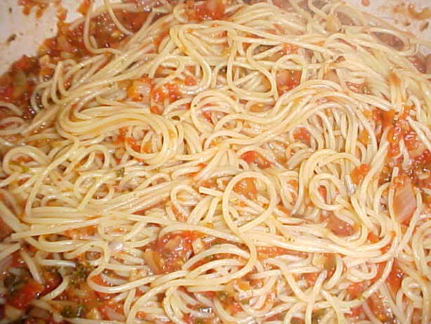 French Mostaccioli Marinara With Basil Dinner