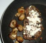 American Strip Loin Steak With Blue Cheese and Sage Dinner