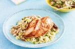 Australian Lemon Chicken With Warm Mushroom Risoni Salad Recipe Dinner