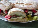 American Grilled Veggies on Toasted Ciabatta Bread Appetizer