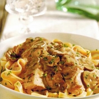 Italian Chicken Marsala with Fettuccine Dinner