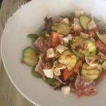 Italian Italian Salad with Zucchini and Mozzarella Appetizer