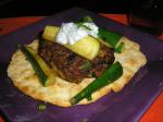 Curried Lamb Burgers With Grilled Vegetables and Mint Raita recipe