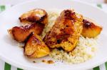 British Grilled Chicken With Caramelised Peaches Recipe Dinner