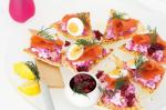 British Smoked Salmon With Beetroot Cottage Cheese Recipe Appetizer