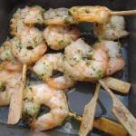 American Brochettes of Prawns with Lime and Ginger Appetizer