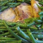 American Ribs of Pork with Green Beans Dinner