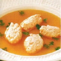 Swiss Clear Soup With Salmon Quenelles Soup