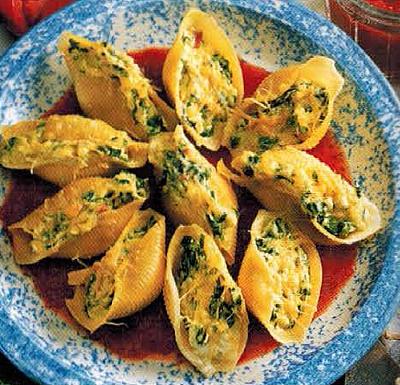 Italian Spinach And Ricotta Shells Dinner