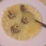 Italian Soup with Rice and Meatballs Appetizer