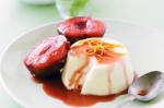 Italian White Chocolate Panna Cotta With Poached Plums Recipe Dessert