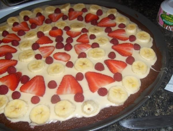 Australian Brownie Banana Split Pizza Dessert