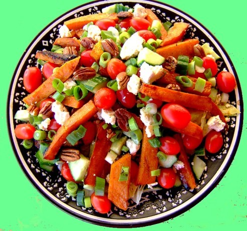 French Aunt Babys Iceberg Health Salad With Roasted Butternut Appetizer