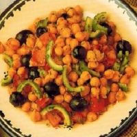 Spanish Chickpea And Olive Salad Appetizer