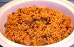 American Puerto Rican Red Beans and Rice Dinner