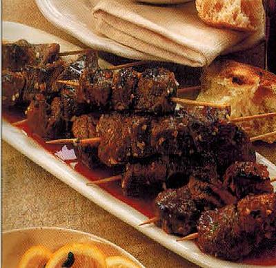 Spanish Spanish - Style Beef Kebabs BBQ Grill