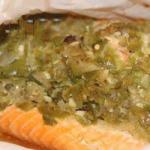 Australian Salmon in Papillotte Green Peppers Appetizer