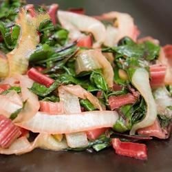 British Red Chard and Caramelized Onions Recipe Appetizer