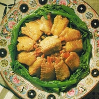 Chinese Steamed Stuffed Chicken Wings Dinner
