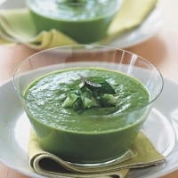 British Chilled Asparagus Soup with Spinach and Avocado Soup