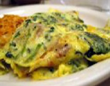 Canadian Swiss Omelet with Bacon and Spinach Breakfast