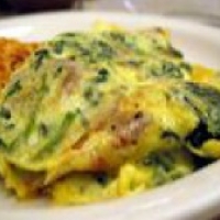 Canadian Swiss Omelet with Bacon and Spinach Breakfast