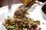 American Spaetzle With Corn Peas Braised Rabbit and Tarragon Recipe Appetizer