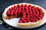 American Choc Mousse Tart With Berries And Port Glaze Recipe Dessert